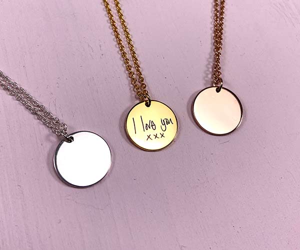 Hand Writing Necklace