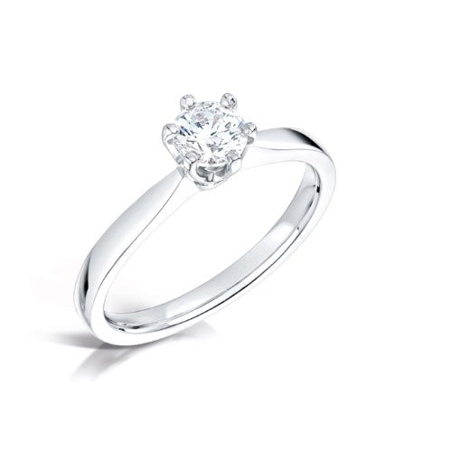 Silver diamond clearance engagement rings