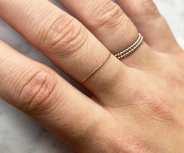 Ultra Fine Gold Thread Ring