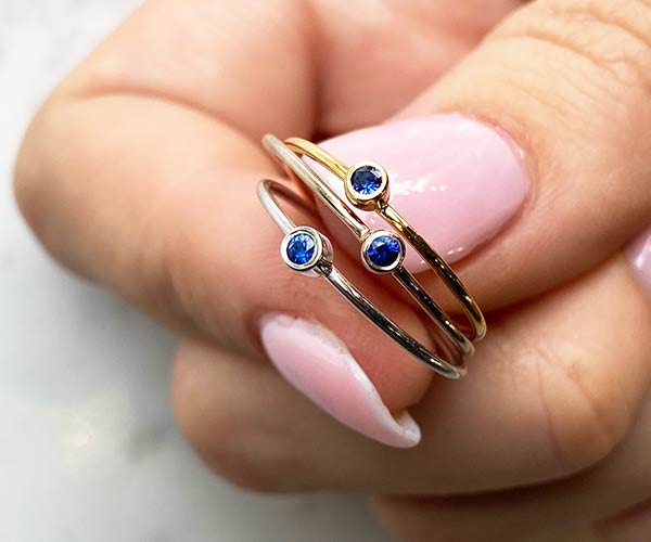 Ultra Fine Blue Sapphire Ring