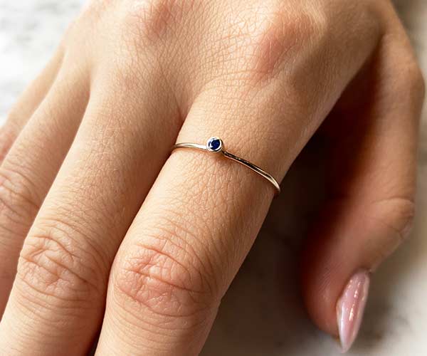 Ultra Fine Blue Sapphire Ring