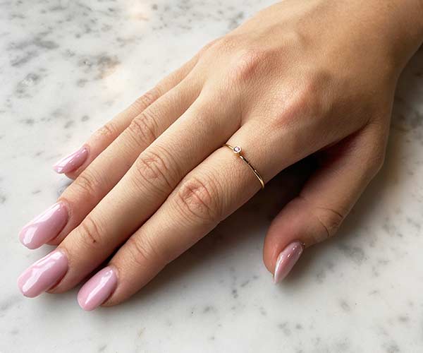 Ultra Fine Pink Sapphire Ring