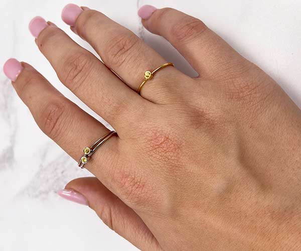 Ultra Fine Yellow Sapphire Ring