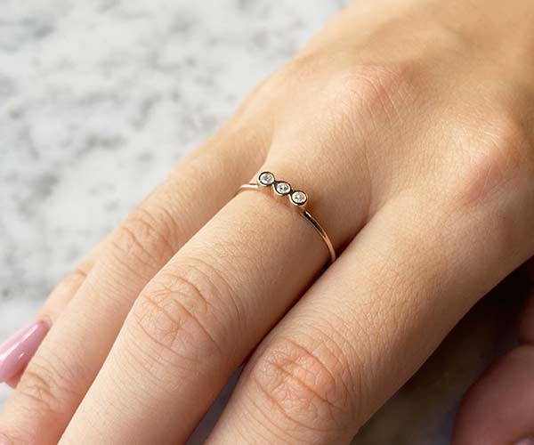 Ultra Fine Trilogy Diamond Ring - Main Image